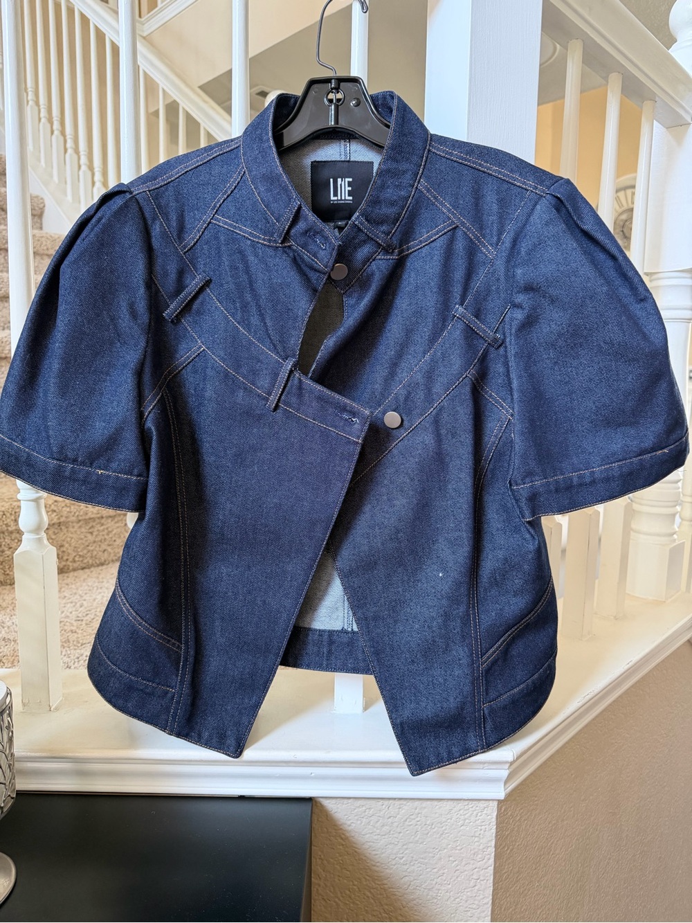 L.I.E. Dark Indigo Denim Short Sleeve Jacket